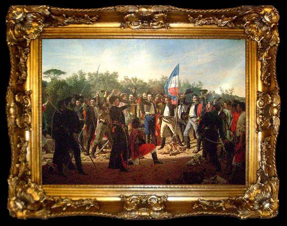 framed  Juan Manuel Blanes Juramento de los Treinta y Tres Orientales, ta009-2